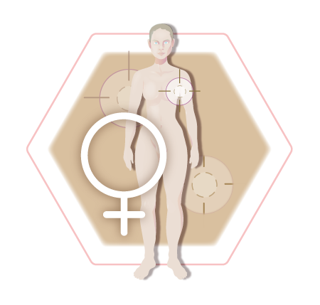 Icon Illustration body regions woman