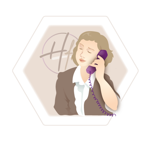 Icon Illustration getting in contact with us