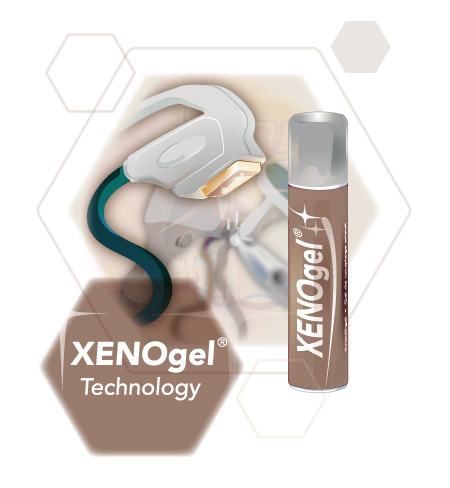 graphic of the XENOgel Technology hair removal