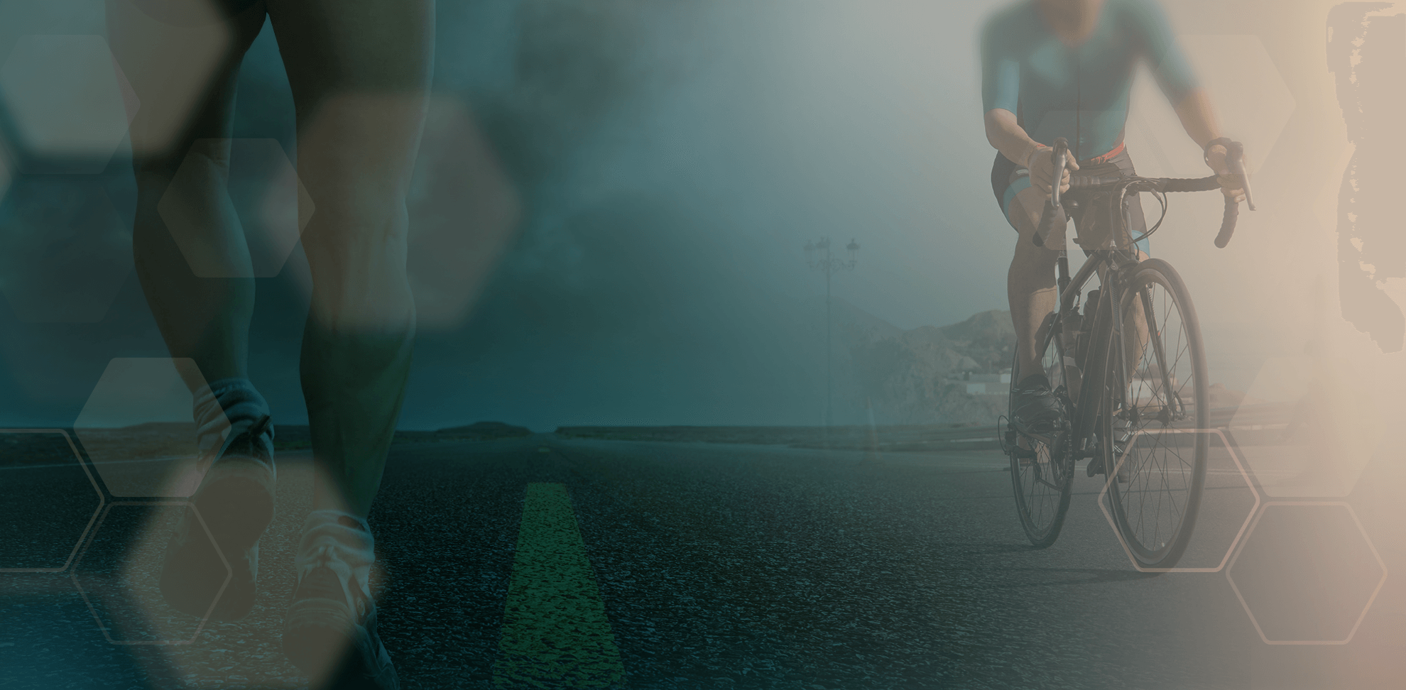 Hintergrundbild Mann auf einem Fahrrad
