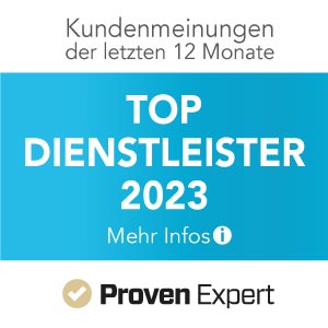 Auszeichnung Top Dienstleister Proven Expert Badge 2023